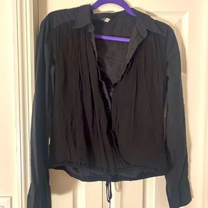 Vintage Armani Jeans black women’s shirt 42 EU, 6 US